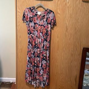 Floral patterned high low dress